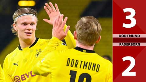 Dortmund vs Paderborn: 2-2 (Hiệp phụ 1-0, Cúp Quốc Gia Đức 2020/21)